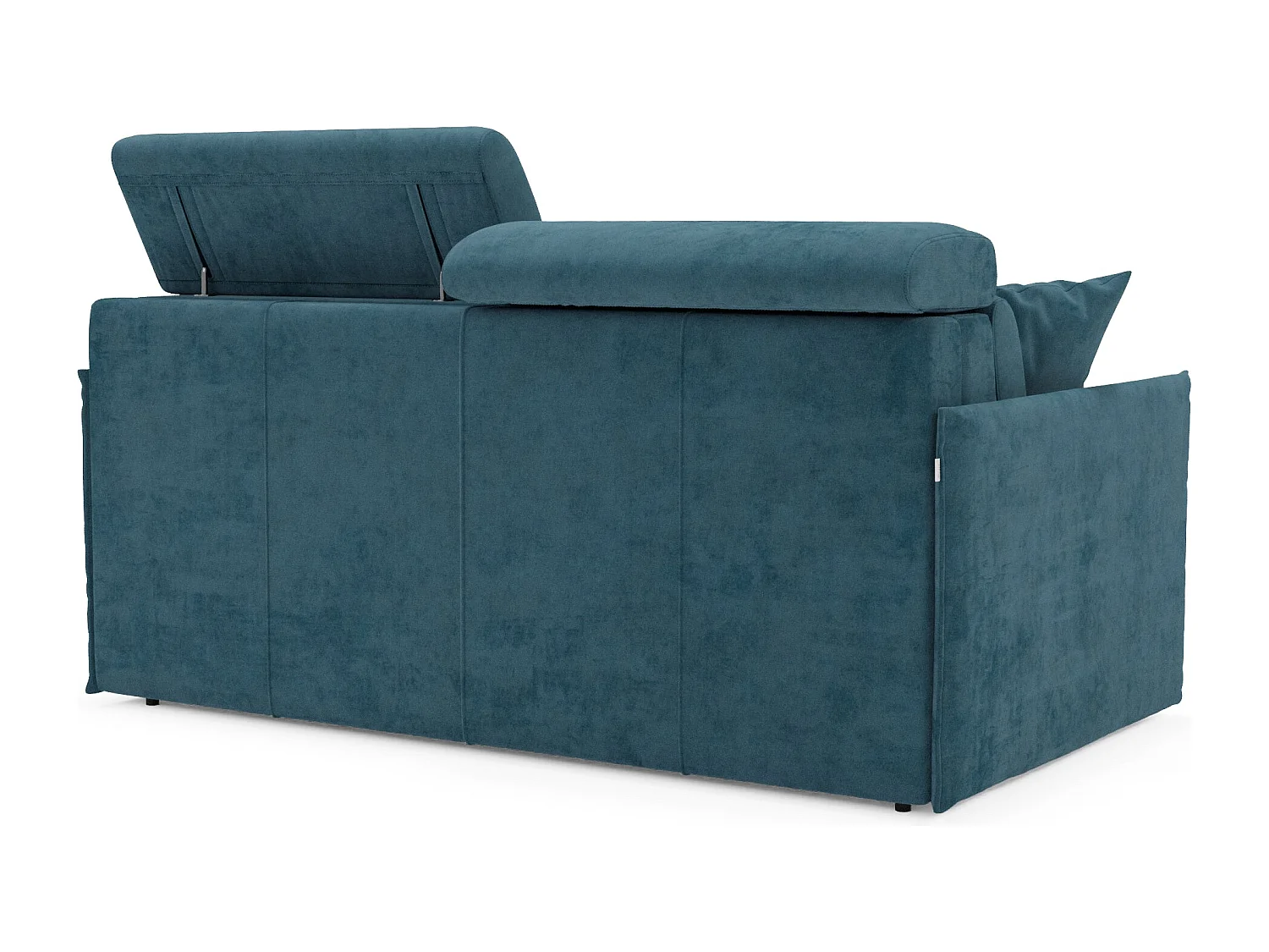 Miryam Schlafsofa mit Matratze mit verstellbaren Kopfstützen aus weichem, fleckenabweisendem Stoff T31 169 cm petrol