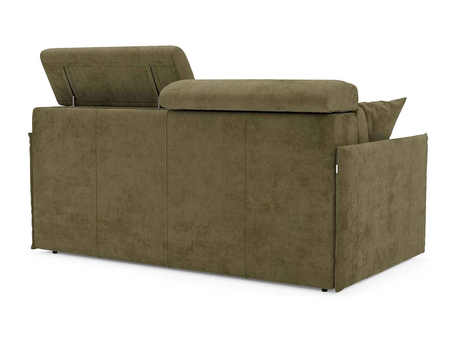 Miryam Schlafsofa mit Matratze mit verstellbaren Kopfstützen aus weichem, fleckenabweisendem Stoff T31 189 cm grün