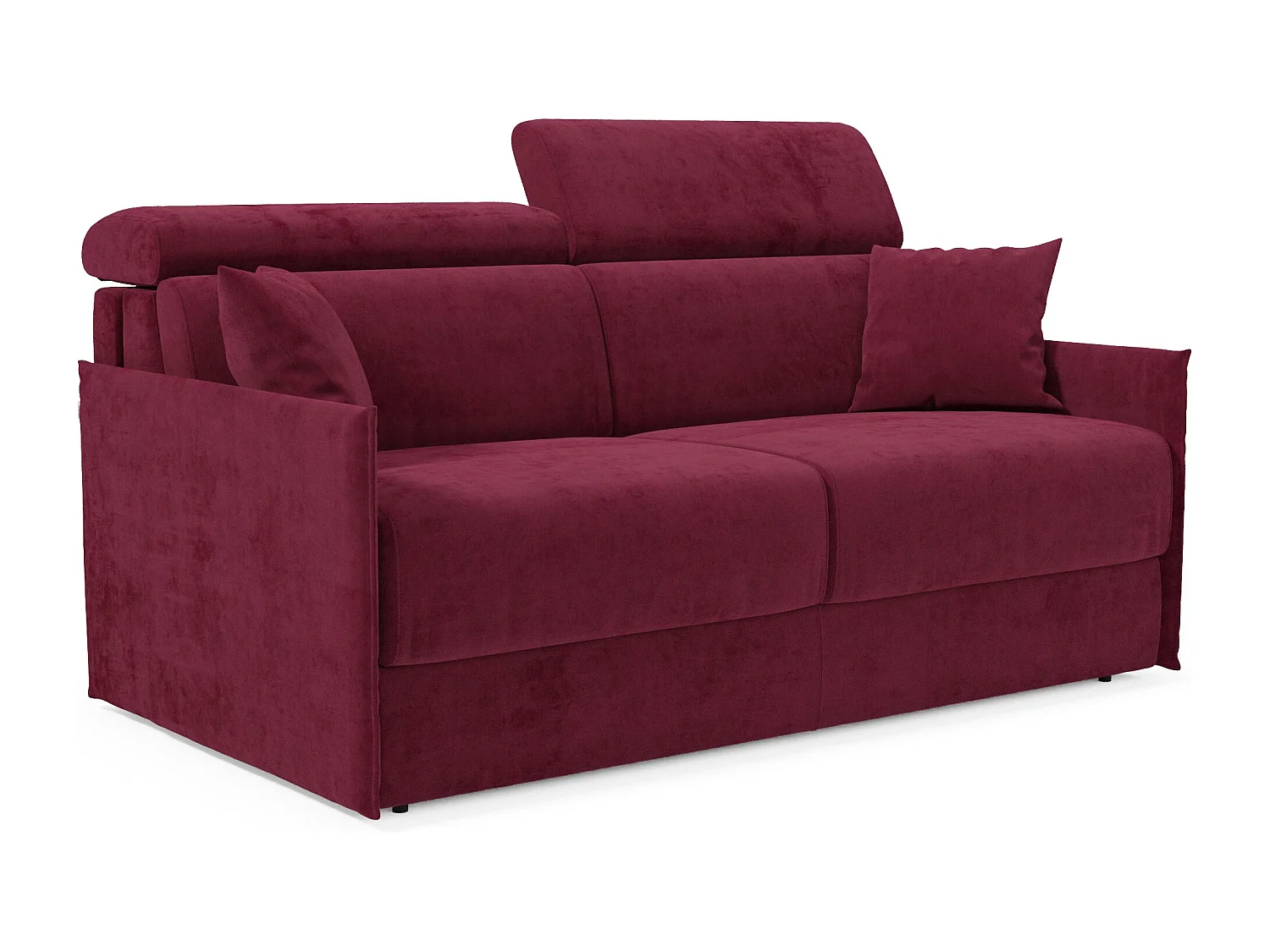 Miryam Divano letto con poggiatesta reclinabili e comfort maxi - design compatto in morbido tessuto smacchiabile T31 189 cm vinaccia