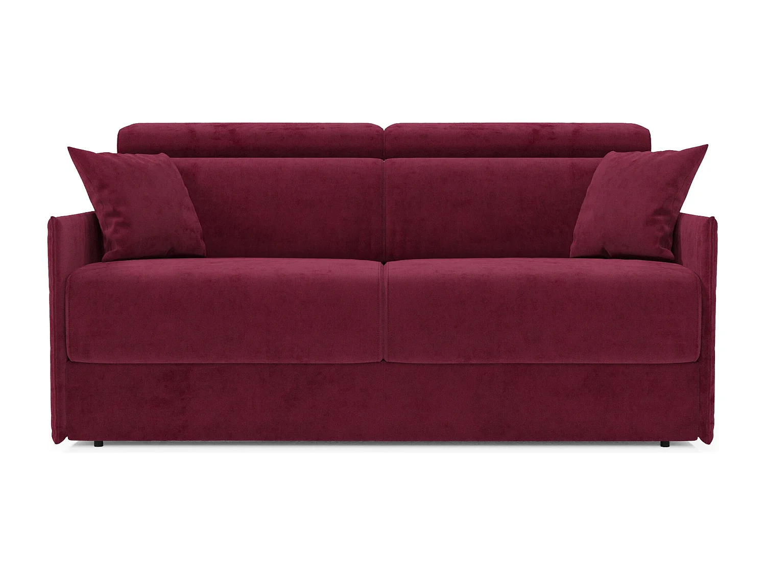 Miryam Divano letto con poggiatesta reclinabili e comfort maxi - design compatto in morbido tessuto smacchiabile T31 189 cm vinaccia