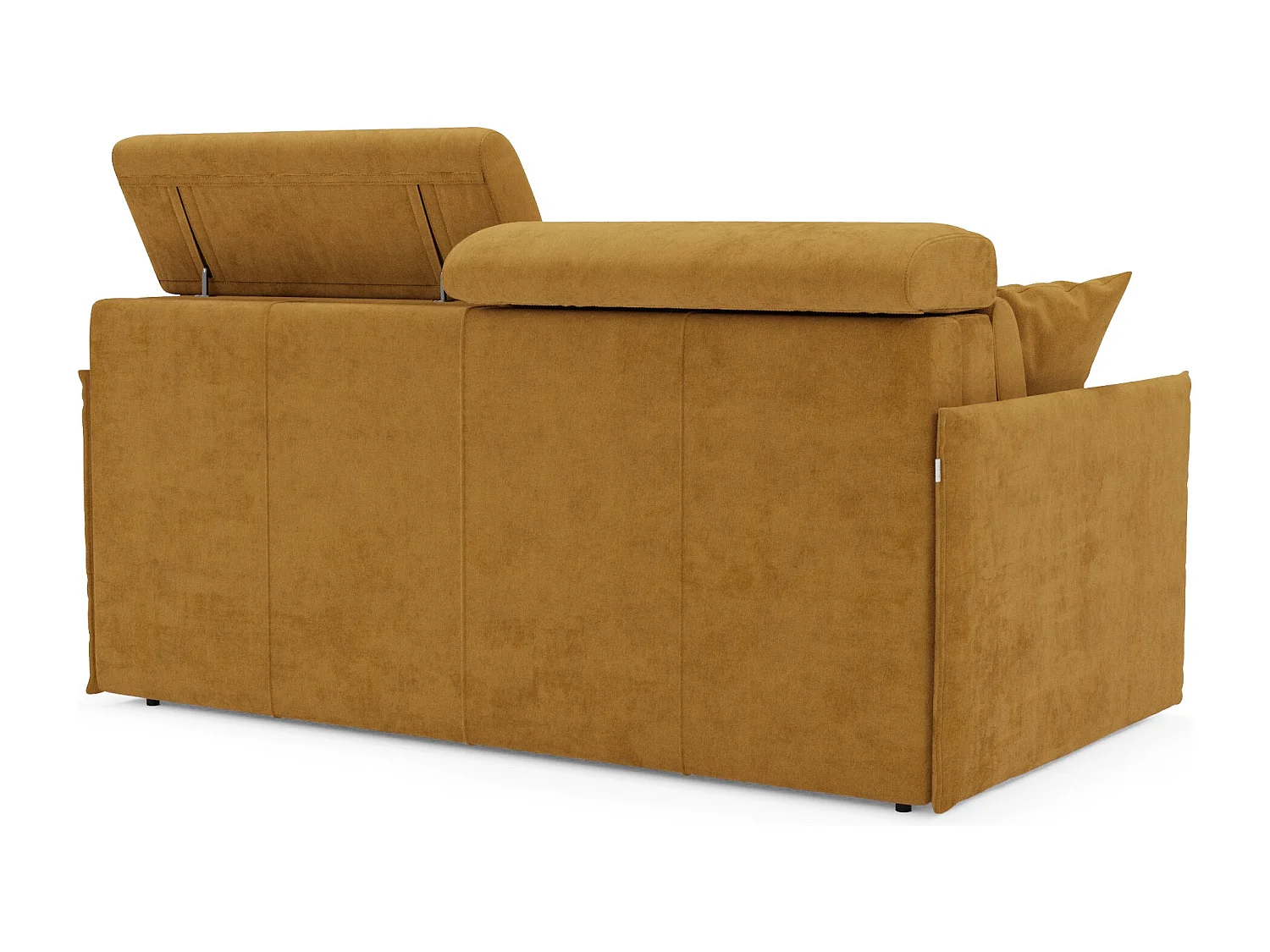 Miryam Schlafsofa mit Matratze mit verstellbaren Kopfstützen aus weichem, fleckenabweisendem Stoff T31 169 cm gelb