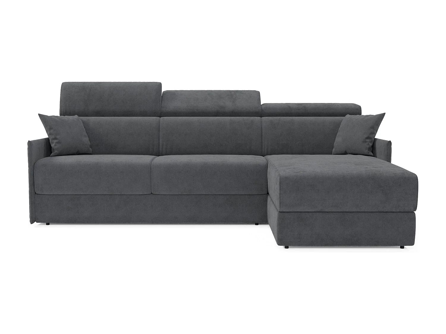 Miryam Ecksofa mit Matratze mit verstellbaren Kopfstützen aus weichem, fleckenabweisendem Stoff T31 272 cm links rostrot