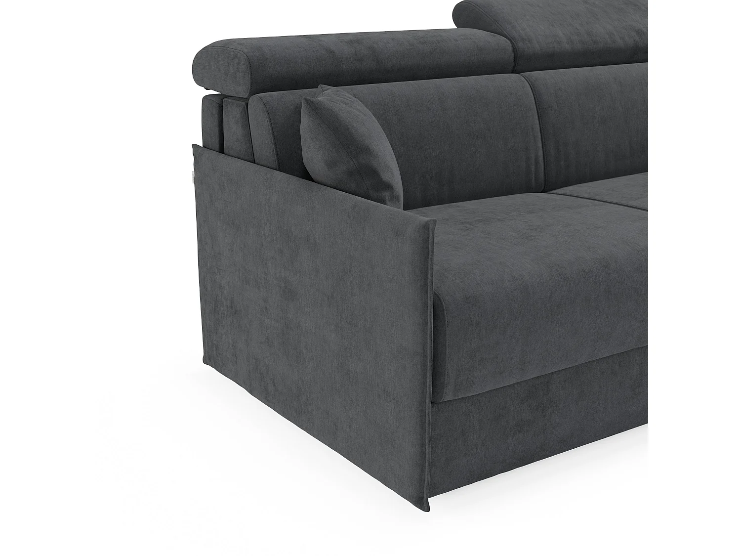 Miryam Ecksofa mit Matratze mit verstellbaren Kopfstützen aus weichem, fleckenabweisendem Stoff T31 272 cm links rostrot