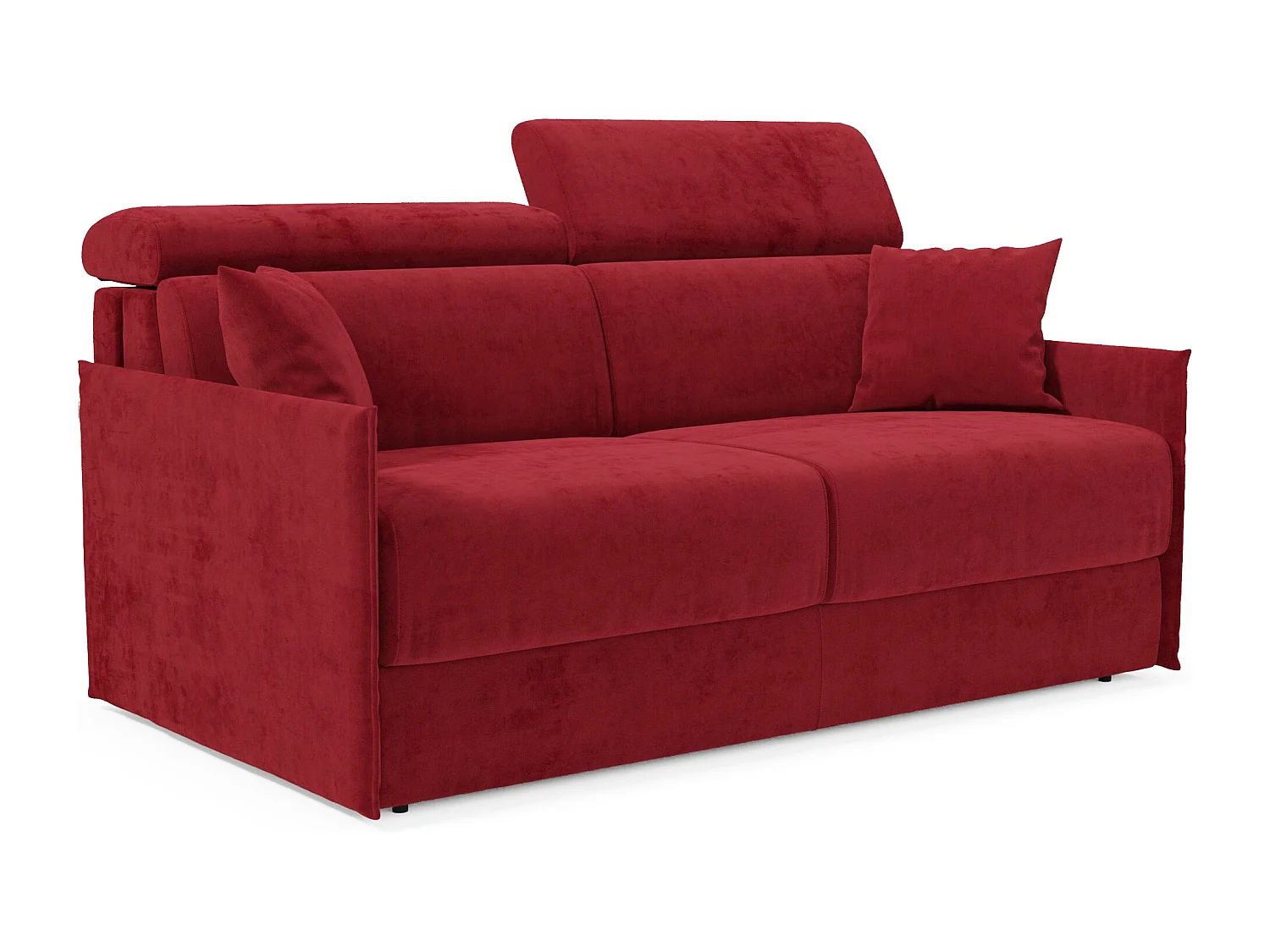 Miryam Divano letto con poggiatesta reclinabili e comfort maxi - design compatto in morbido tessuto smacchiabile T31 149 cm rosso
