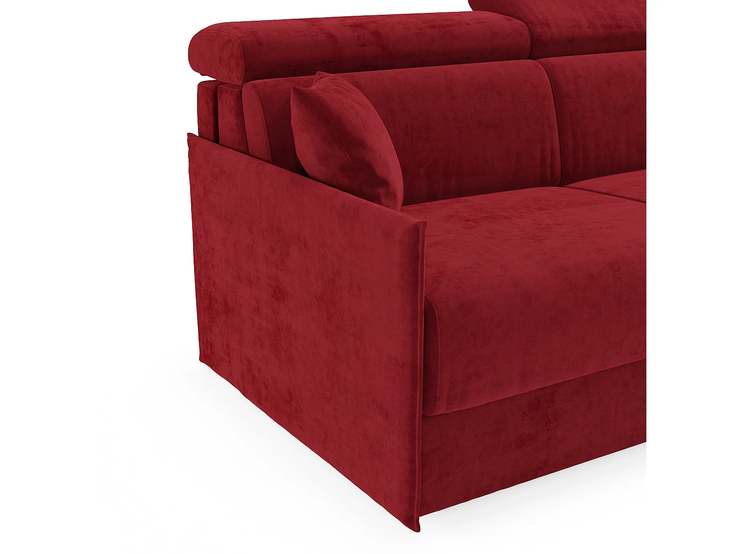 Miryam Divano letto con poggiatesta reclinabili e comfort maxi - design compatto in morbido tessuto smacchiabile T31 149 cm rosso