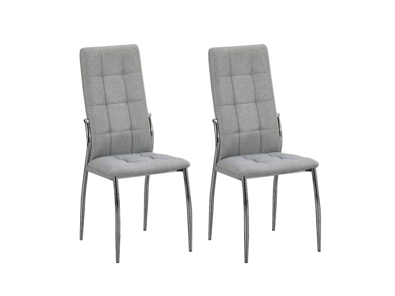 Pack 2 sillas de comedor Laci en color gris 46x101x54 cm