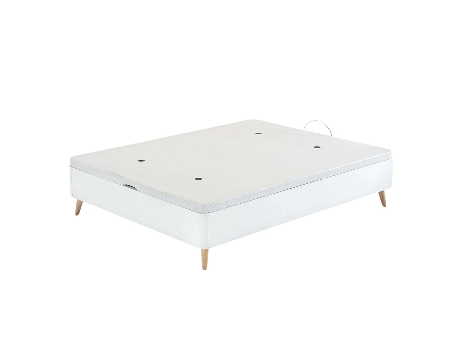 Pack Descanso 90x190 cm: Canapé y Colchón Grafeno Bio Blanco con Patas