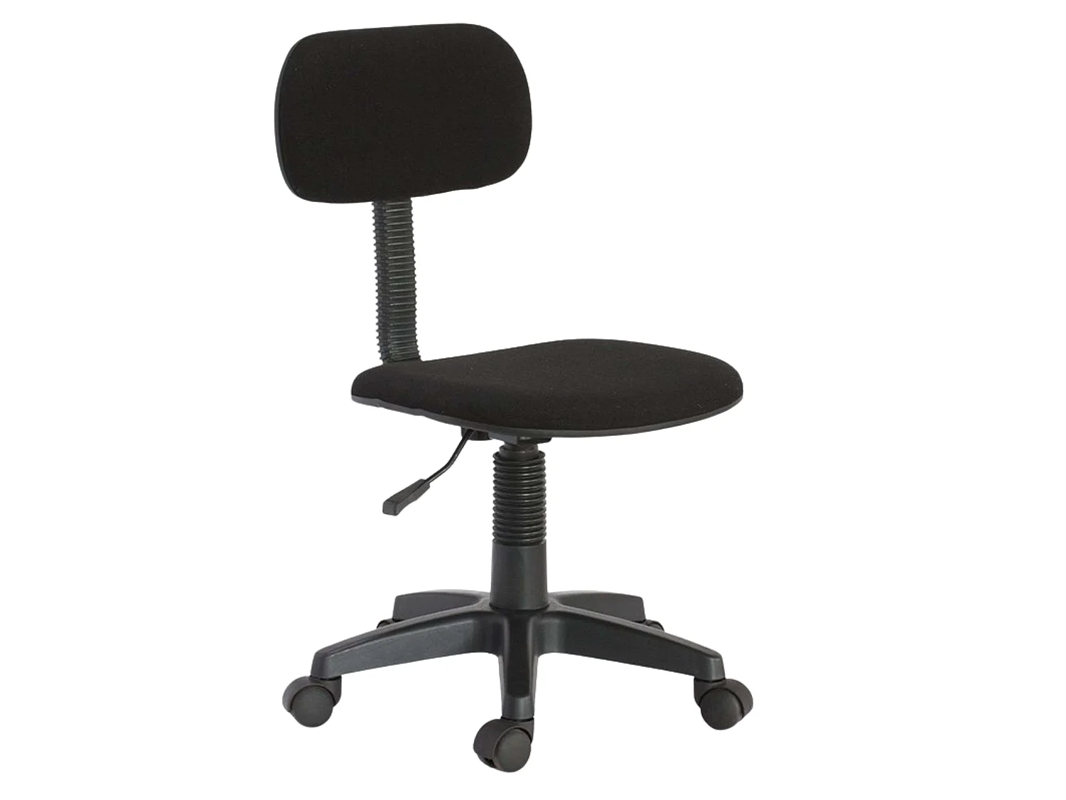 Chaise d'étude pivotante noire Blacy, hauteur réglable, pour chambre de jeunes
