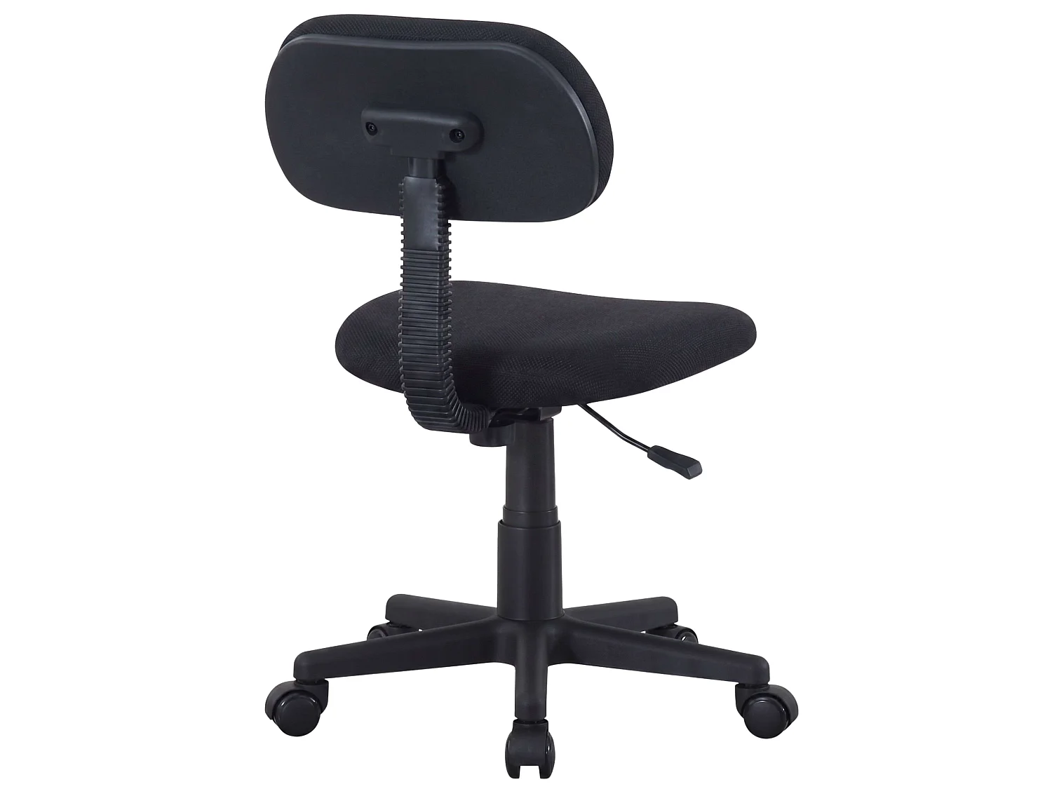 Chaise d'étude pivotante noire Blacy, hauteur réglable, pour chambre de jeunes