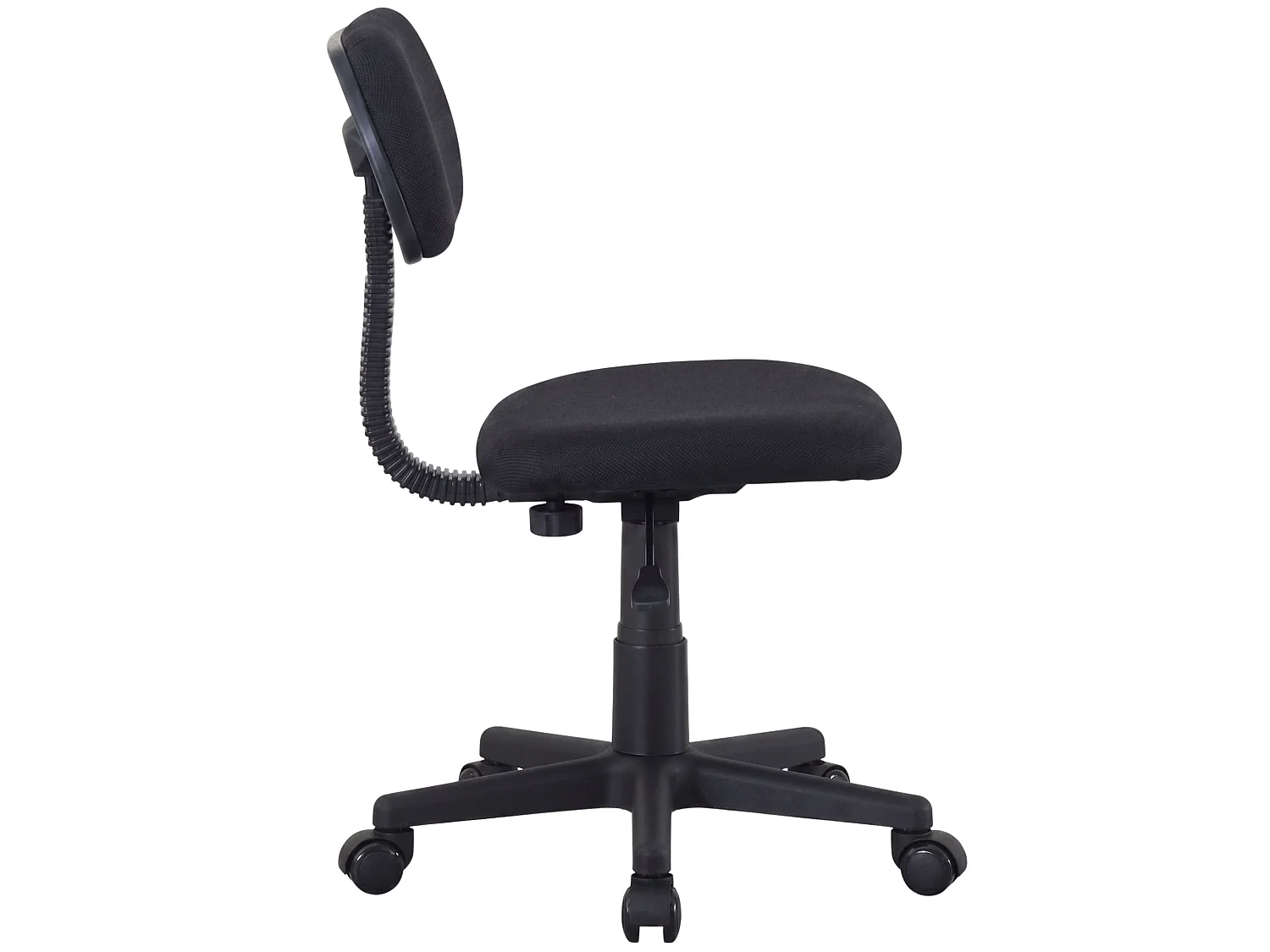 Chaise d'étude pivotante noire Blacy, hauteur réglable, pour chambre de jeunes