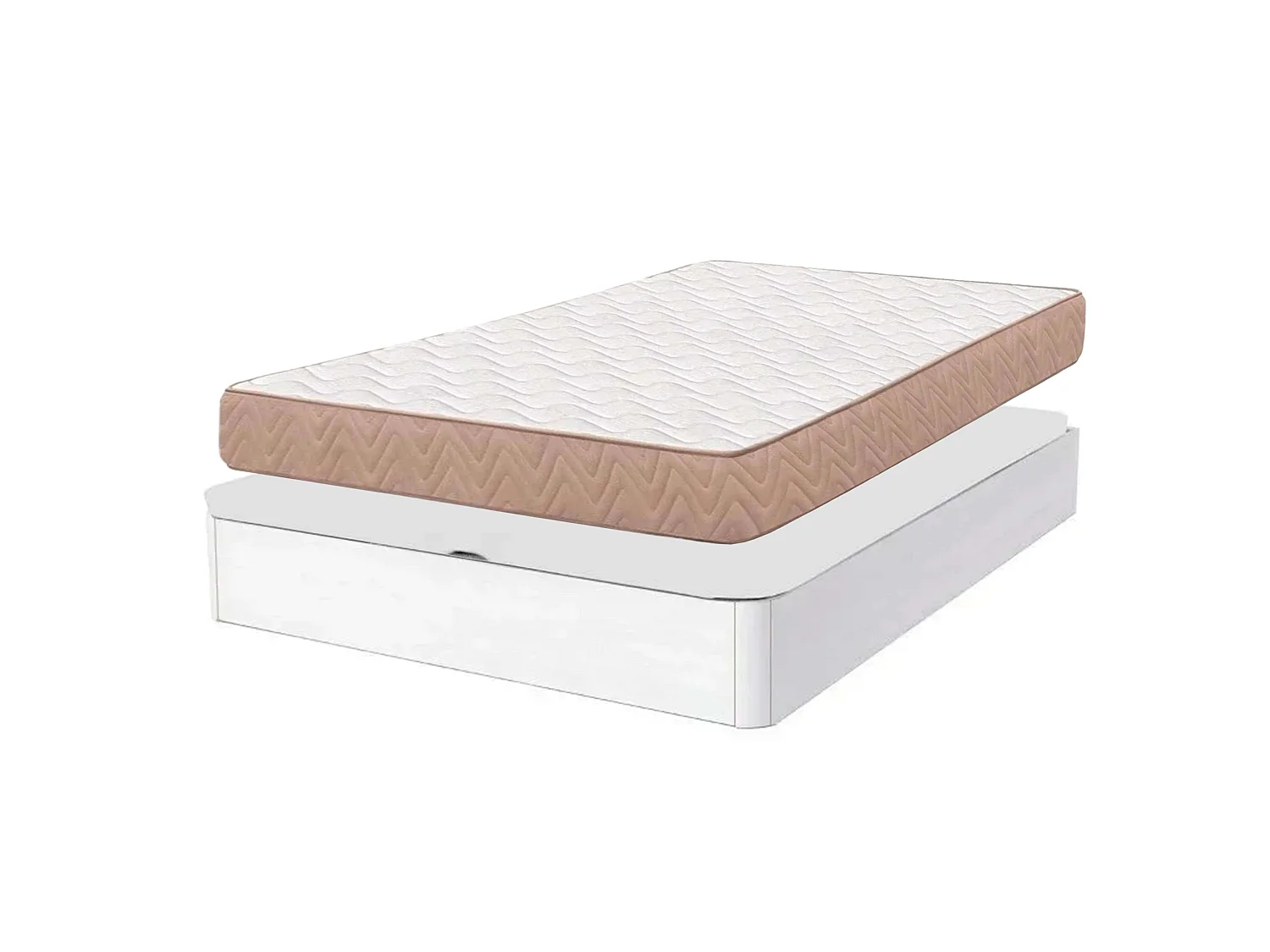 Pack Descanso 90x190 cm Canapé Sassy y Colchón Maxi Basic Blanco