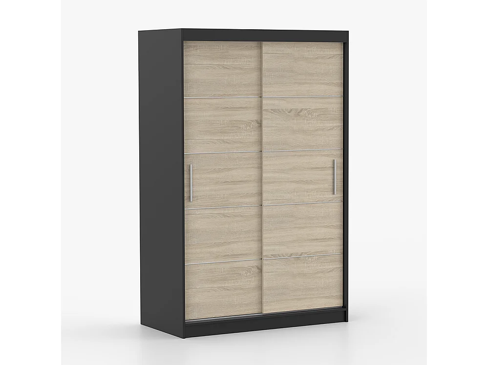 Armoire à portes coulissantes NEOMI 06 + baguettes décoratives 120 cm