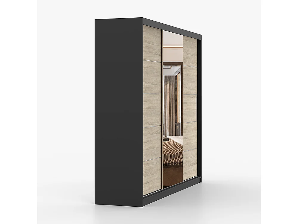 Armoire à portes coulissantes ALBA I 250 cm + miroir