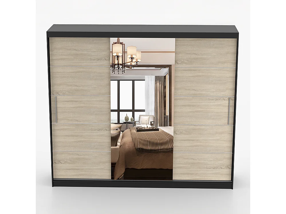 Armoire à portes coulissantes ALBA I 250 cm + miroir