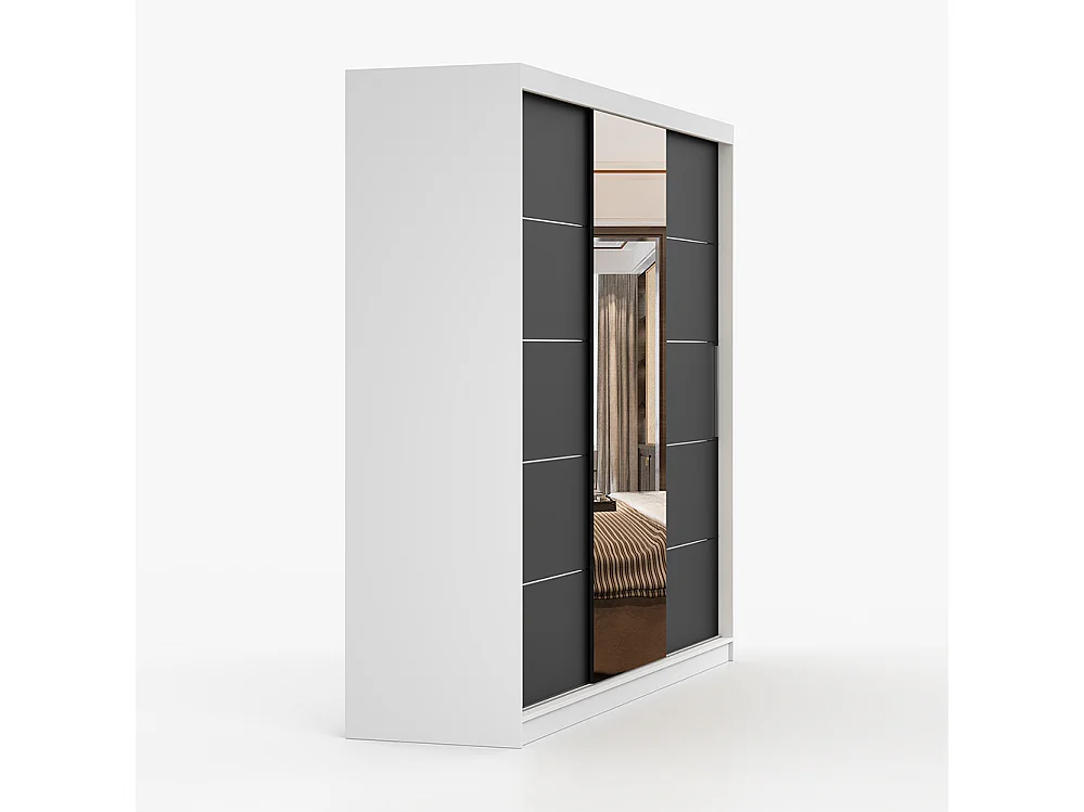 Armoire à portes coulissantes ALBA II 250 cm + miroir