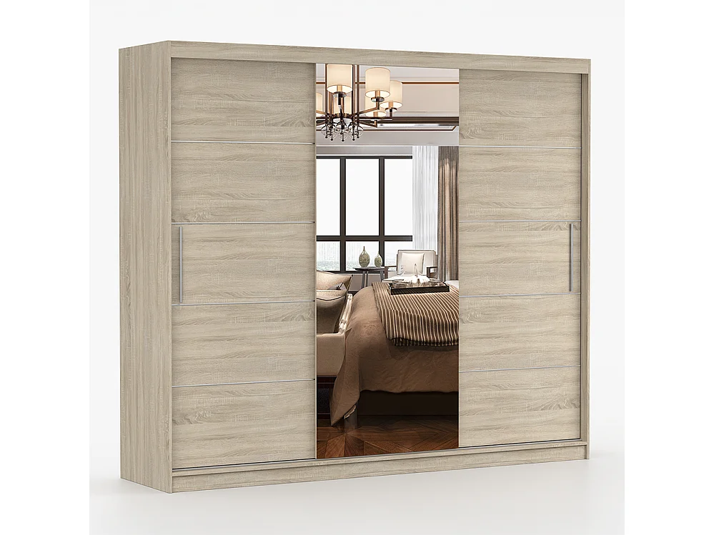Armoire à portes coulissantes ALBA II  250 cm + miroir