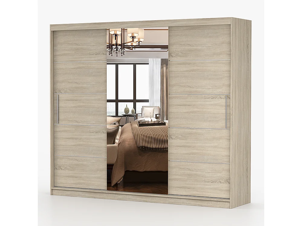 Armoire à portes coulissantes ALBA II  250 cm + miroir