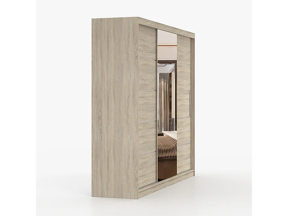 Armoire à portes coulissantes ALBA II  250 cm + miroir
