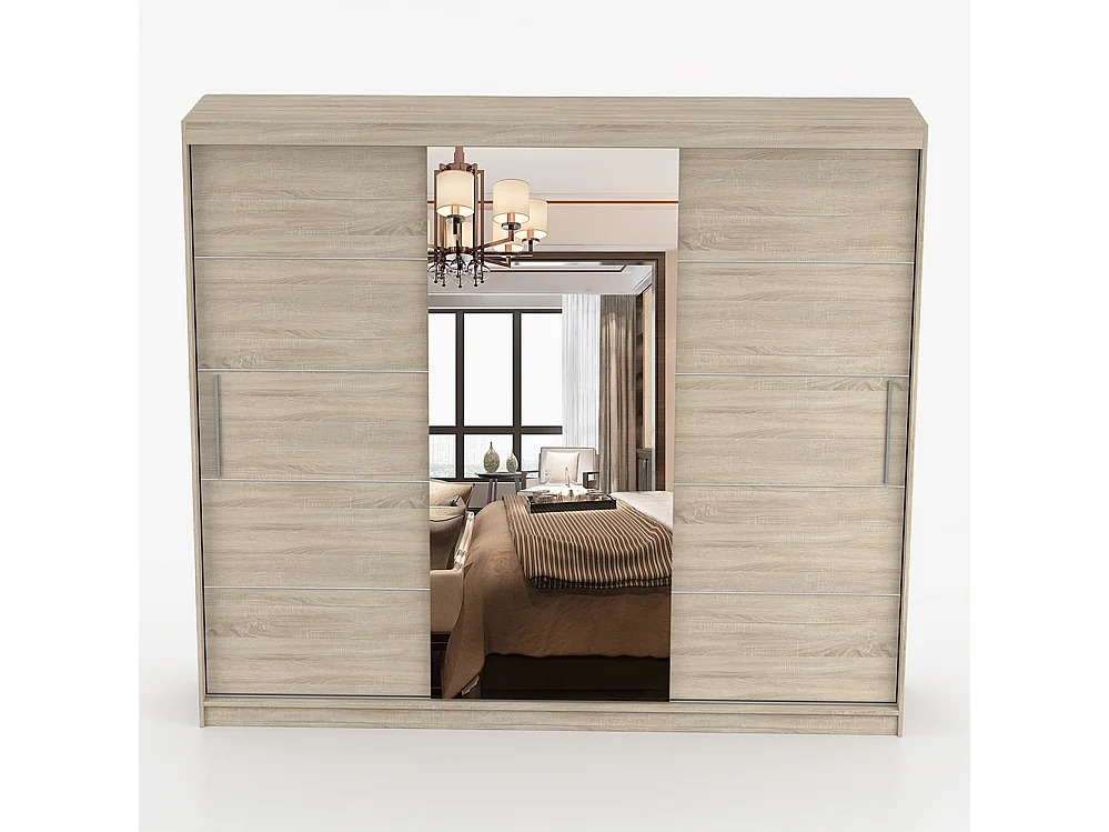 Armoire à portes coulissantes ALBA II  250 cm + miroir