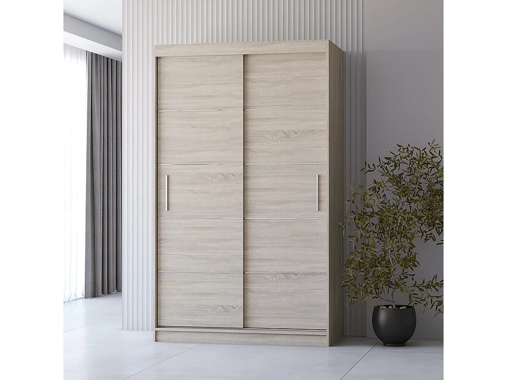 Armoire à portes coulissantes NEOMI 06 + baguettes décoratives 120 cm