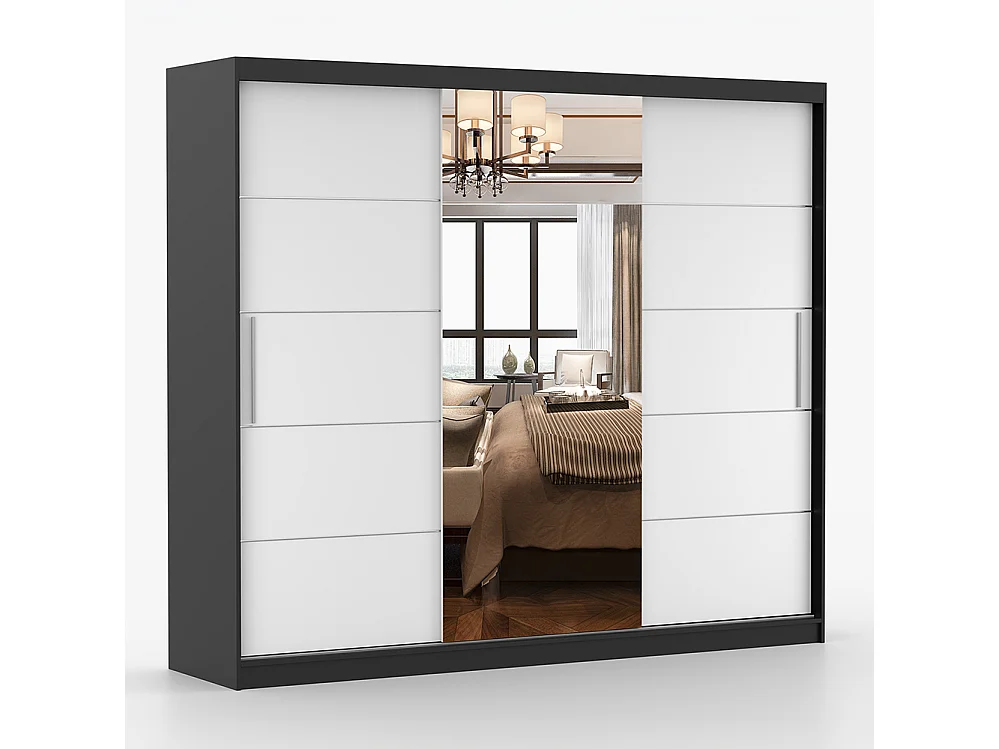 Armoire à portes coulissantes ALBA I 250 cm + miroir