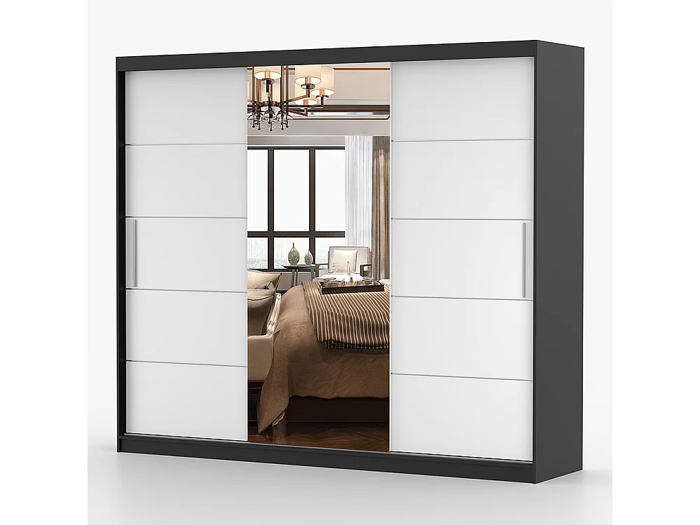 Armoire à portes coulissantes ALBA I 250 cm + miroir