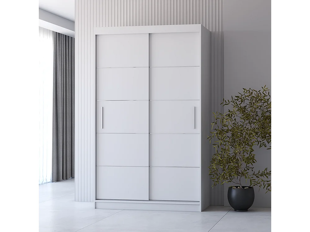 Armoire à portes coulissantes NEOMI 06 + baguettes décoratives 120 cm