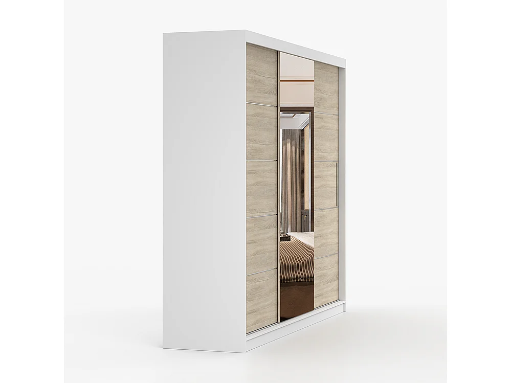 Armoire à portes coulissantes ALBA II 250 cm + miroir