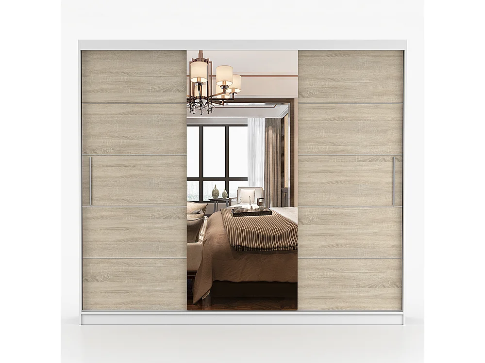 Armoire à portes coulissantes ALBA II 250 cm + miroir