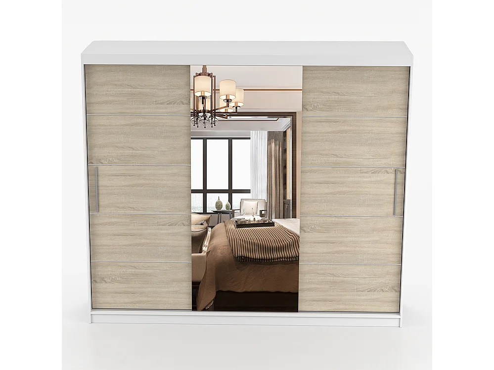 Armoire à portes coulissantes ALBA II 250 cm + miroir