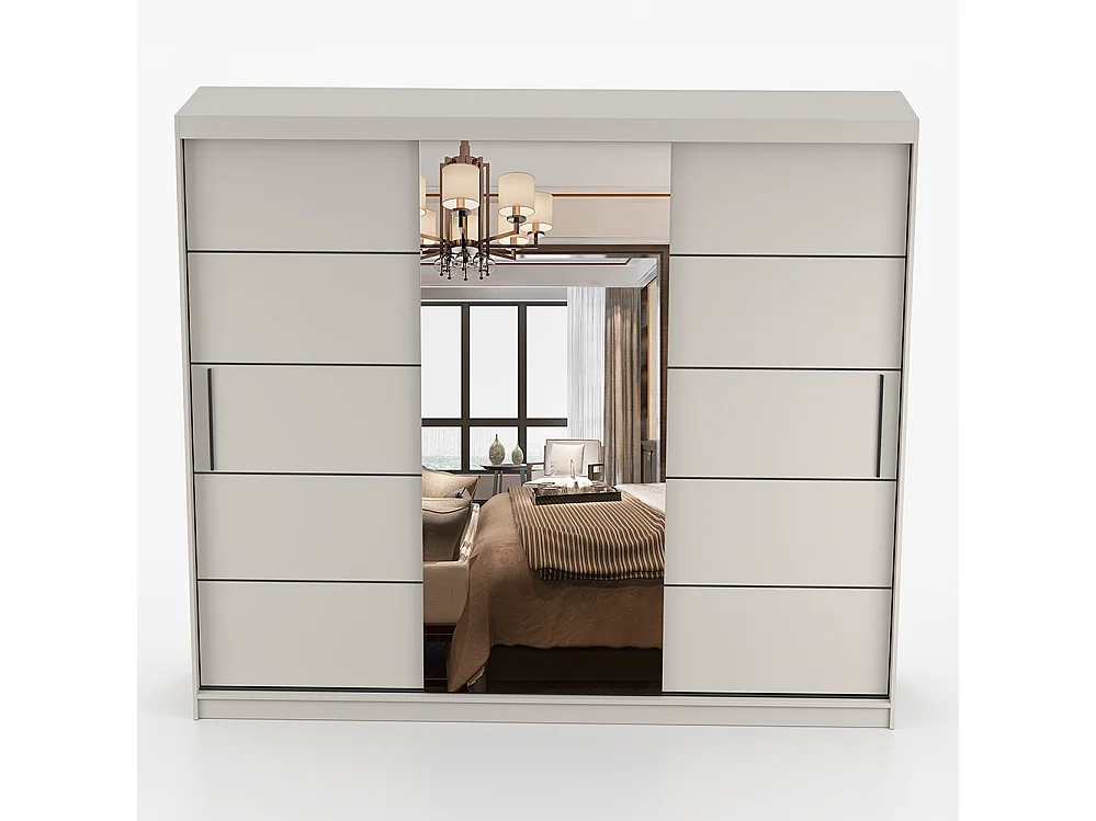 Armoire à portes coulissantes ALBA I K 250 cm + miroir