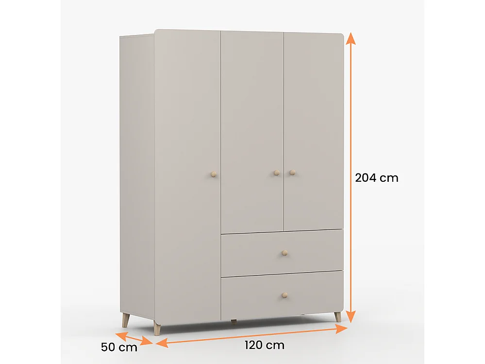 Armoire Mario 3D2S 120 cm