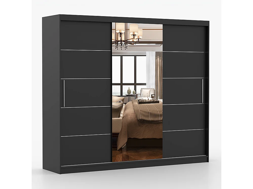 Armoire à portes coulissantes ALBA I 250 cm + miroir