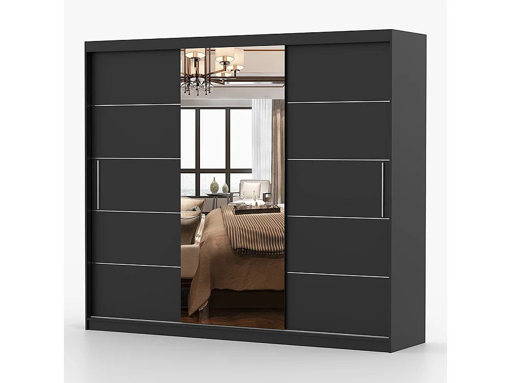Armoire à portes coulissantes ALBA I 250 cm + miroir