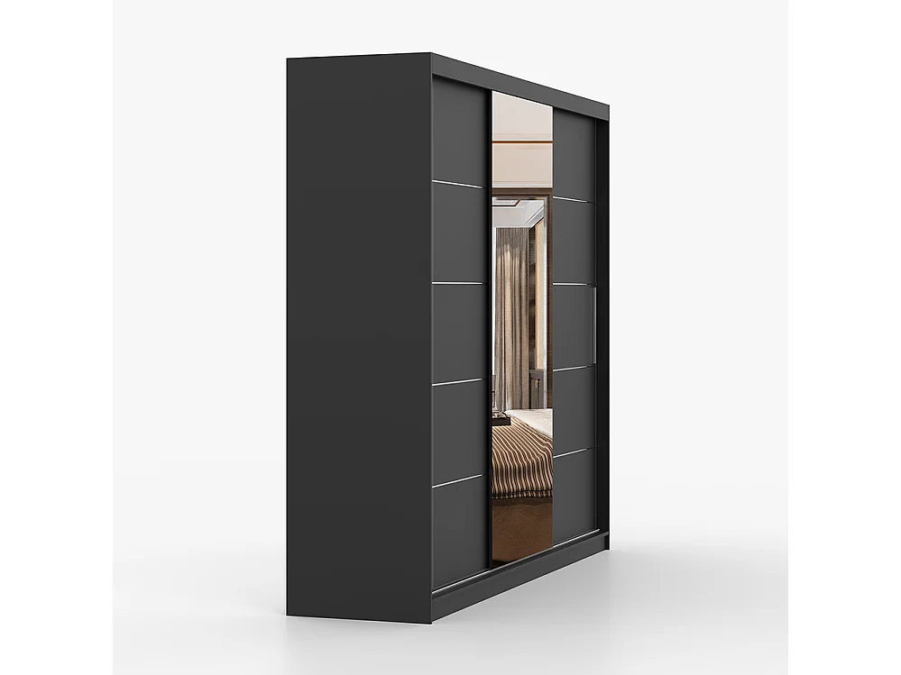 Armoire à portes coulissantes ALBA I 250 cm + miroir