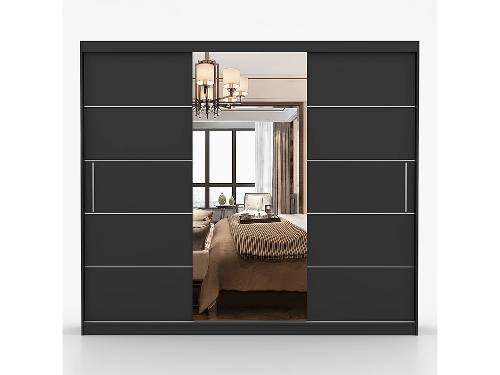 Armoire à portes coulissantes ALBA I 250 cm + miroir