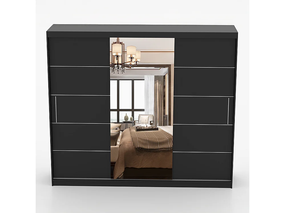 Armoire à portes coulissantes ALBA I 250 cm + miroir