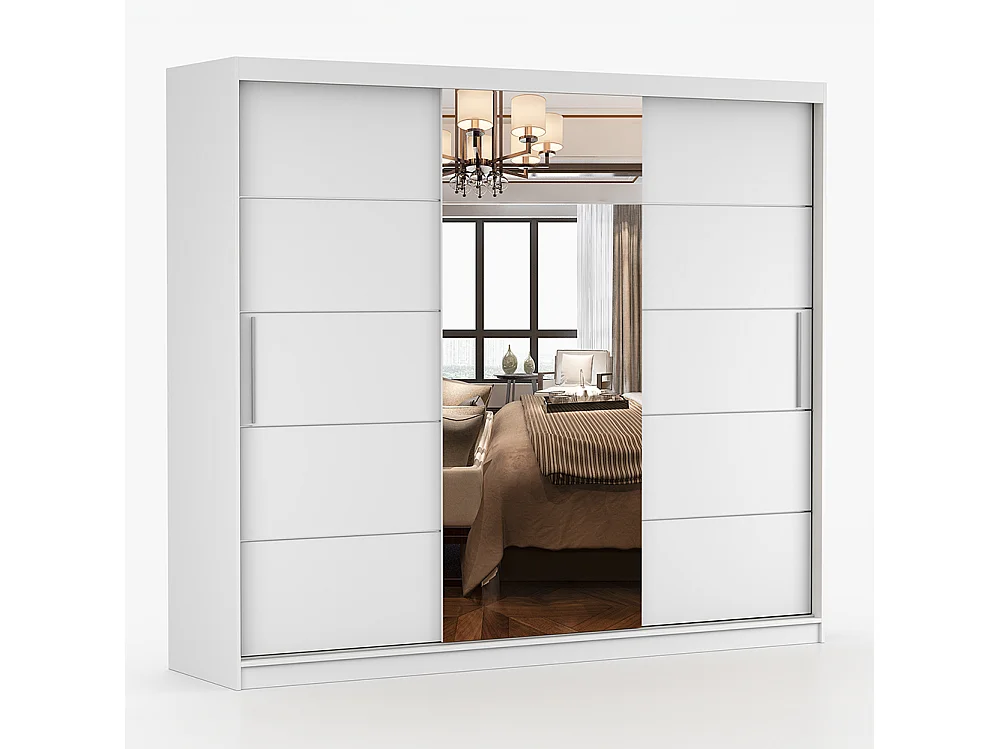 Armoire à portes coulissantes ALBA II 250 cm + miroir