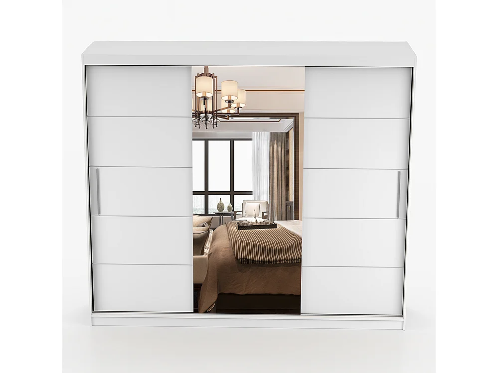 Armoire à portes coulissantes ALBA II 250 cm + miroir