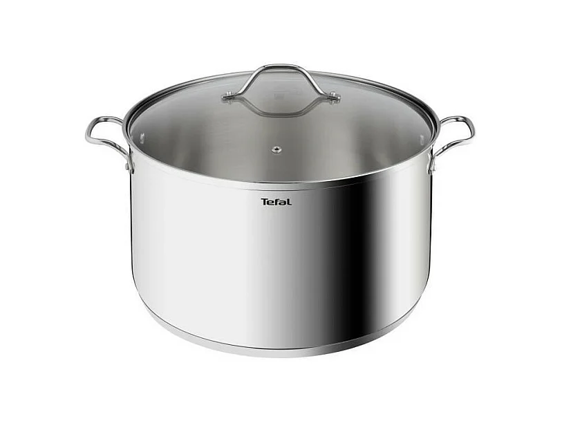 TEFAL B8647504 Intuition XL Grande marmite inox 36 cm / 20 L + Couvercle verre, induction