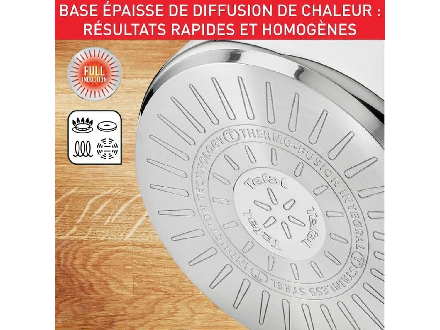 TEFAL Topf 36 cm Edelstahl