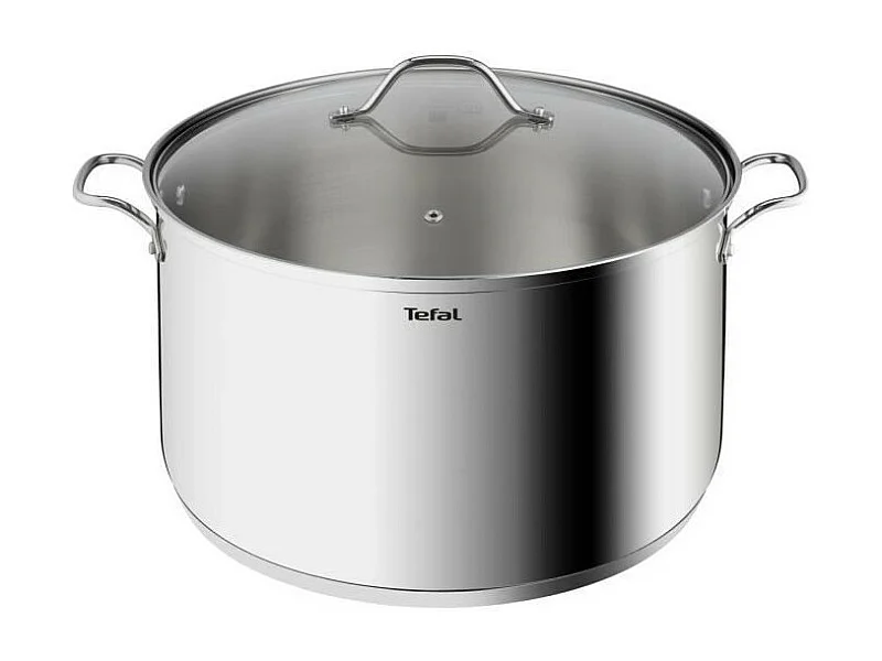 TEFAL B8647504 Intuition XL Grande marmite inox 36 cm / 20 L + Couvercle verre, induction