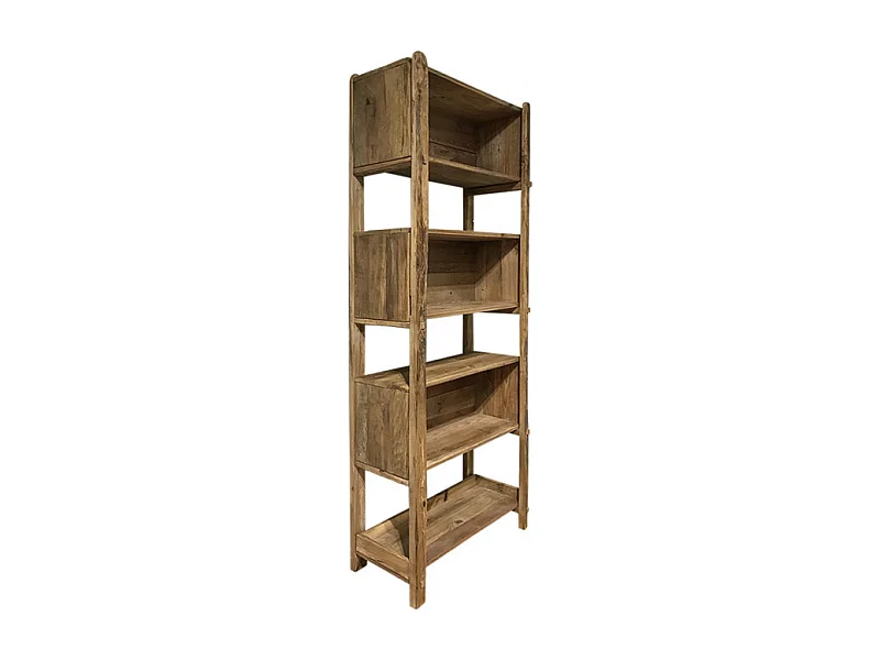Etagère bibliothèque 200 cm 3 niches bois pin recyclé - CHALET