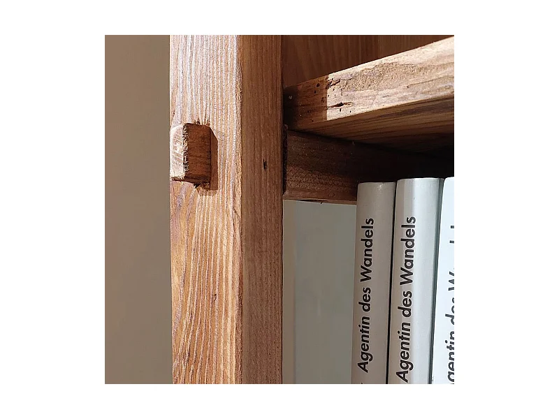 Etagère bibliothèque 200 cm 3 niches bois pin recyclé - CHALET