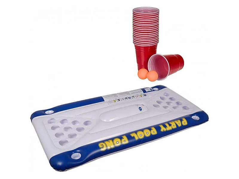 Matelas de jeu gonflable Pool Pong - Multicolore - L 152 x l 76 x H 15 cm