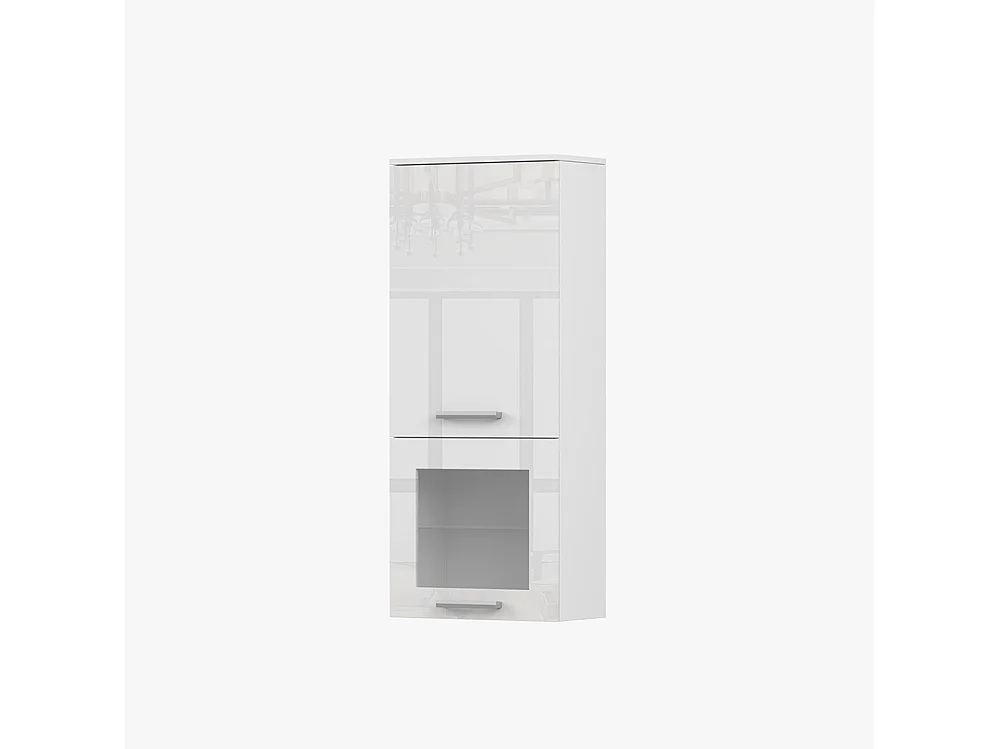 Franco Vitrinenschrank, 50 cm, weiß, rechts