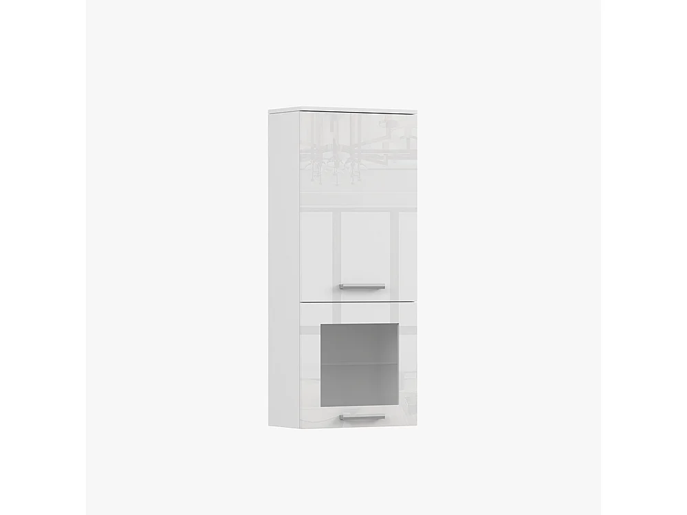 Franco Vitrinenschrank, 50 cm, weiß, links