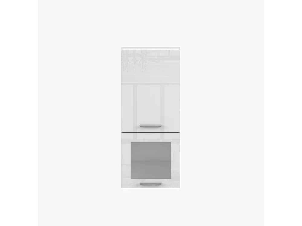 Franco Vitrinenschrank, 50 cm, weiß, links