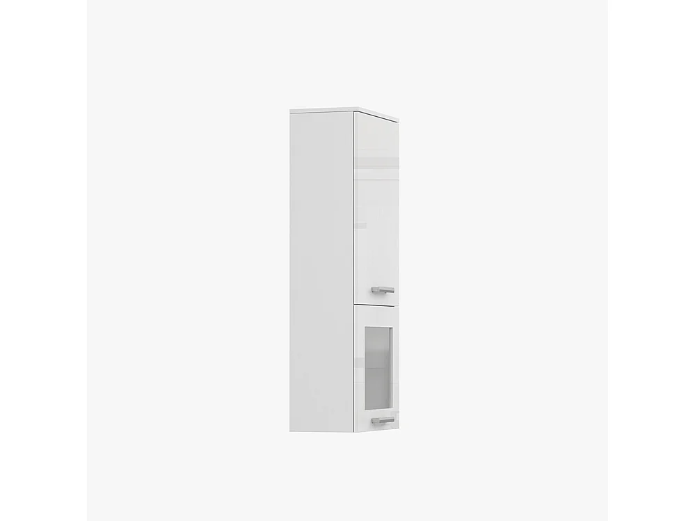 Franco Vitrinenschrank, 50 cm, weiß, links