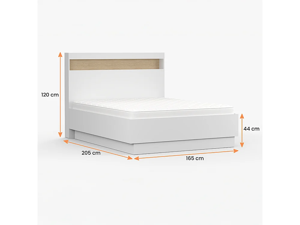 Lit 160×200 SEVILLA Blanc